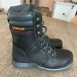 Caterpillar Women's Black Steel Toe Work Boots